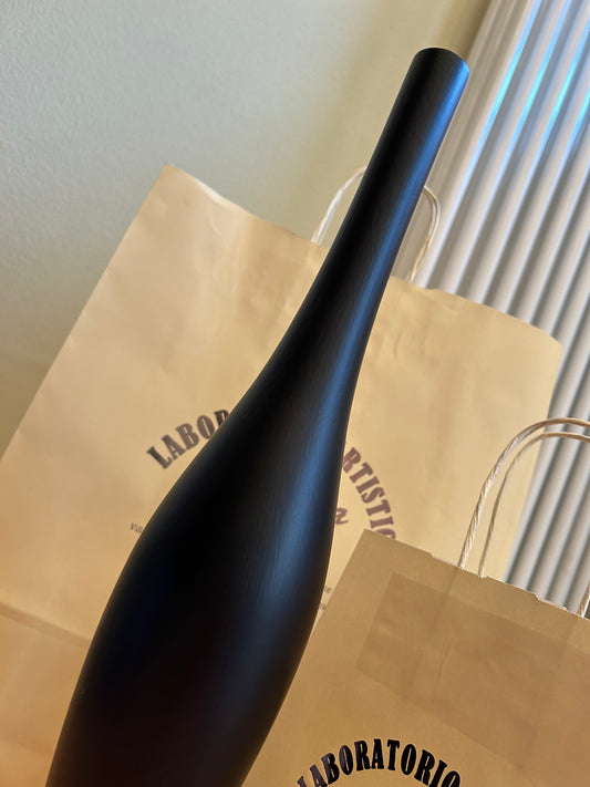 Vaso a Bottiglia in Legno di Mango