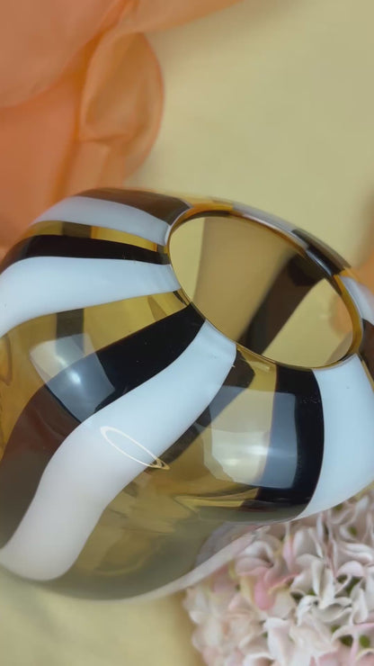 Vaso in vetro tricolore